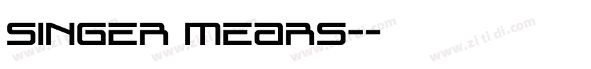 Singer Mears-字体转换